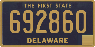 DE license plate 692860