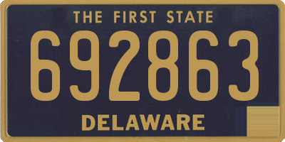 DE license plate 692863