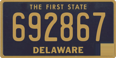 DE license plate 692867