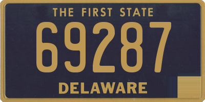DE license plate 69287