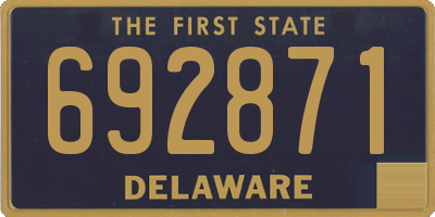 DE license plate 692871