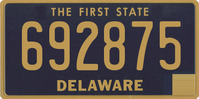 DE license plate 692875