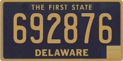 DE license plate 692876
