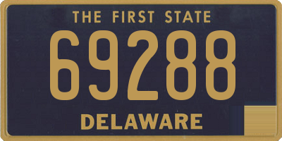 DE license plate 69288