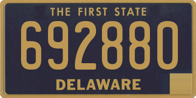 DE license plate 692880