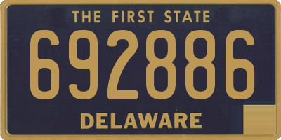 DE license plate 692886