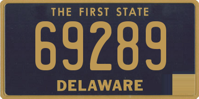 DE license plate 69289