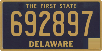 DE license plate 692897