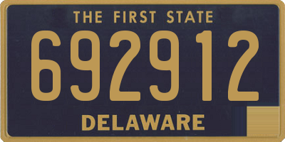 DE license plate 692912