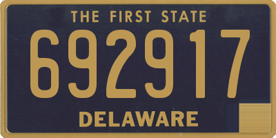 DE license plate 692917