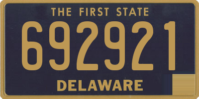 DE license plate 692921