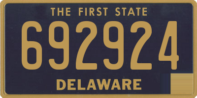 DE license plate 692924