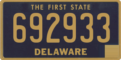 DE license plate 692933
