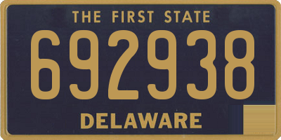 DE license plate 692938
