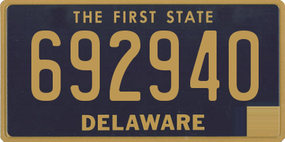 DE license plate 692940