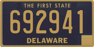 DE license plate 692941