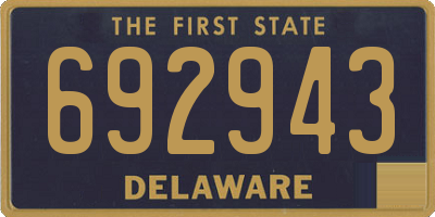 DE license plate 692943