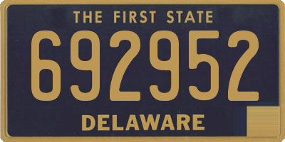 DE license plate 692952