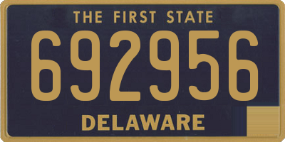 DE license plate 692956