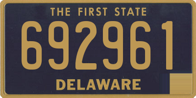 DE license plate 692961