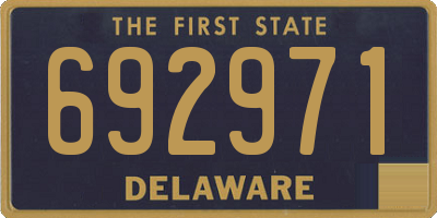 DE license plate 692971