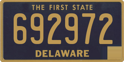 DE license plate 692972