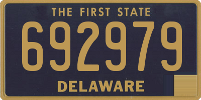 DE license plate 692979