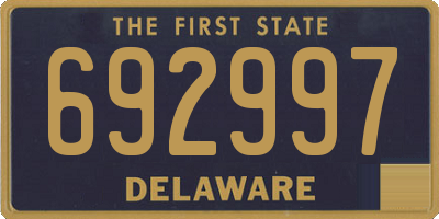 DE license plate 692997