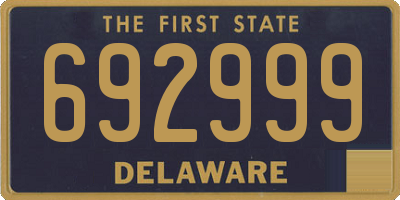 DE license plate 692999