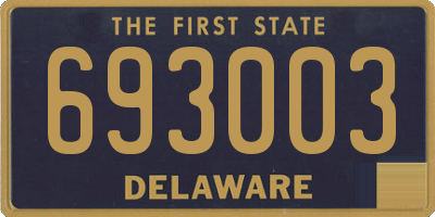 DE license plate 693003