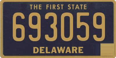 DE license plate 693059