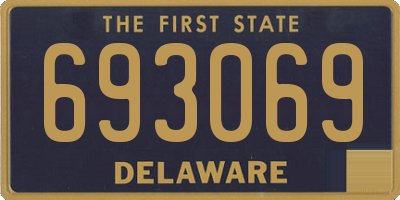 DE license plate 693069