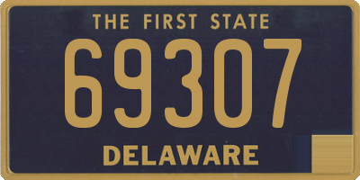DE license plate 69307