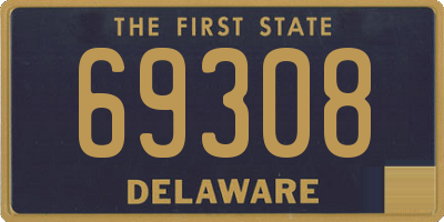 DE license plate 69308