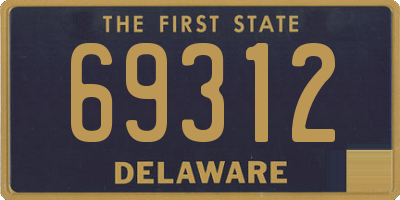 DE license plate 69312