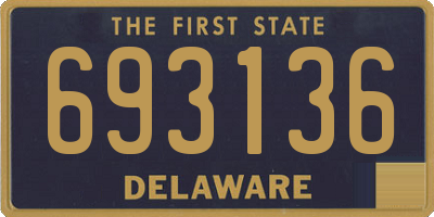 DE license plate 693136