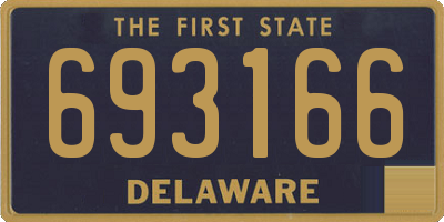 DE license plate 693166