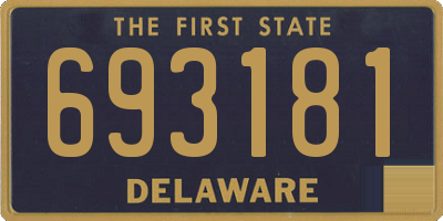 DE license plate 693181