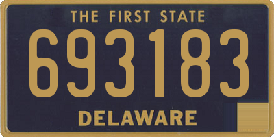 DE license plate 693183