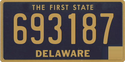 DE license plate 693187