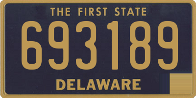 DE license plate 693189