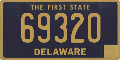 DE license plate 69320