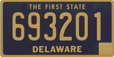 DE license plate 693201