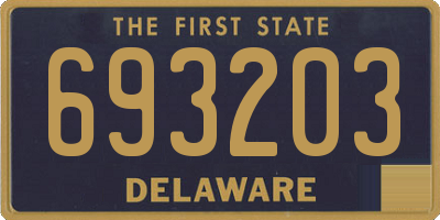 DE license plate 693203