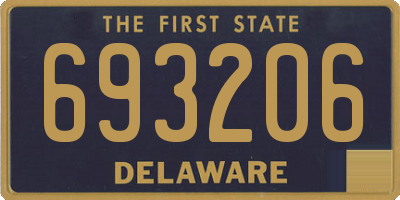 DE license plate 693206