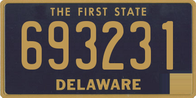 DE license plate 693231