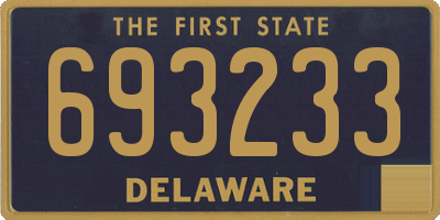 DE license plate 693233