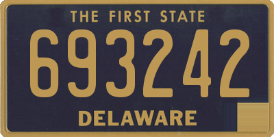 DE license plate 693242