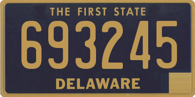DE license plate 693245