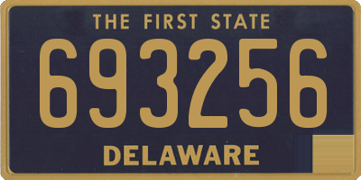 DE license plate 693256